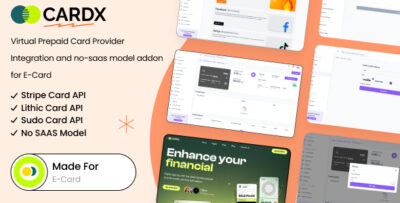 cardx card provider integration and no saas model addon for ecard