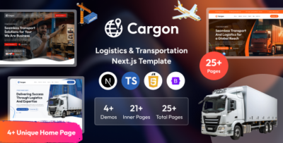 cargon logistics cargo transportation next.js template