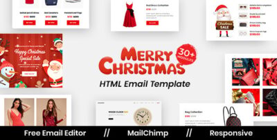 christmas sale multipurpose responsive email template