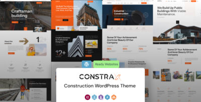 constrax construction industrial wordpress elementor theme