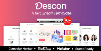 descon multipurpose responsive email template 30 modules