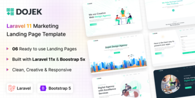 dojek laravel 11 marketing landing page template