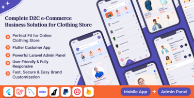 dressylane – d2c clothing store mobile app with flutter laravel backend with admin panel android