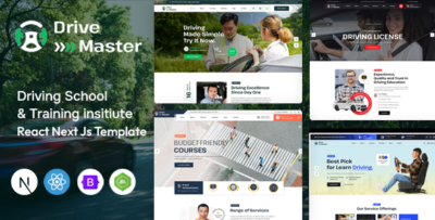 drive master driving school react next js template
