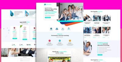 education educational landing page
