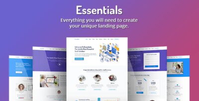 essentials high converting saas landing page template