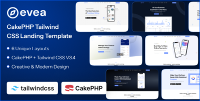 evea cakephp app landing page template