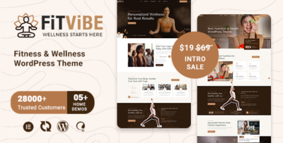 fitvibe – fitness wellness wordpress theme