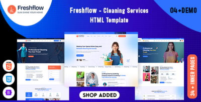 freshflow cleaning services html template