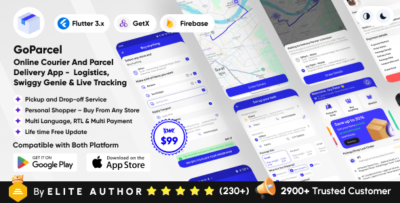 goparcel online courier parcel delivery app buy anything from store flutter complete solution