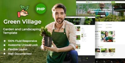 green village garden and landscaping responsive php template