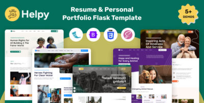 helpy charity and fundraising flask template