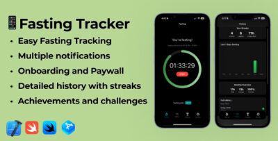 ios 17 swift fasting tracker app intermittent fasting tracker with subscriptions iap