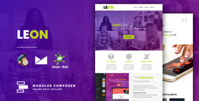 leon responsive email for agencies startups creative teams