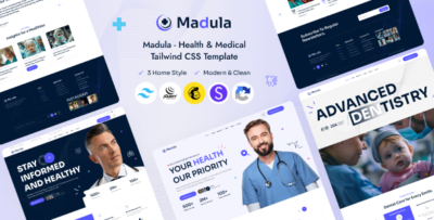 madula health medical tailwind css template