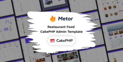 metor cakephp restaurant food admin dashboard template