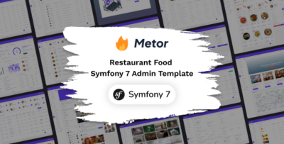 metor symfony 7 restaurant food admin dashboard template