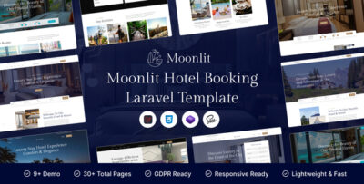 moonlit laravel hotel booking template