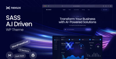 nexux saas landing page wordpress theme