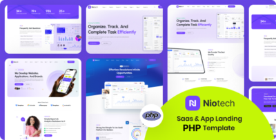 niotech saas app landing php template
