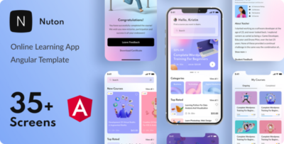 nuton – online learning platform angular mobile app pwa