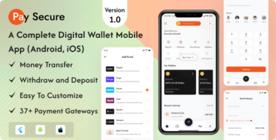 pay secure digital wallet flutter app android ios