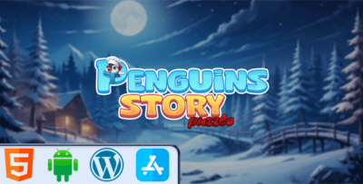 penguins story puzzle game html5 construct3 game