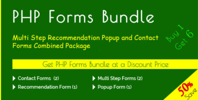 php forms bundle multi step recommendation popup and contact forms combined package