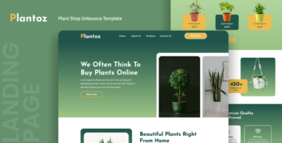 plantoz — plant shop unbounce template
