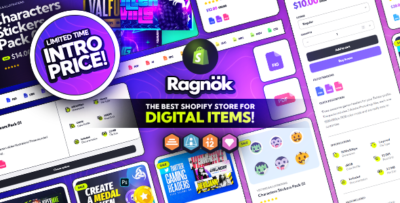 ragnok shopify theme for digital items