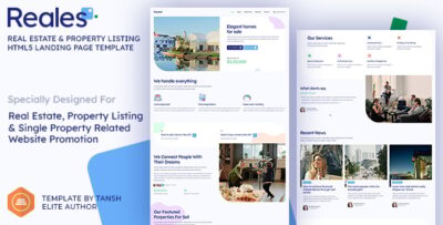 reales real estate property listing html landing page template