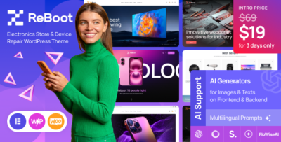 reboot electronics store device repair wordpress theme