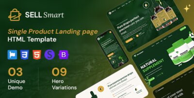 sellsmart single product landing page html template