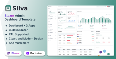 silva blazor admin dashboard template