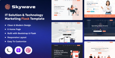 skywave it solution technology marketing flask template