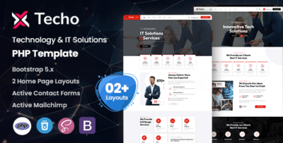 techo technology it solutions php template