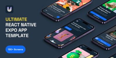 ultimate – 130 dark mode screens for react native expo