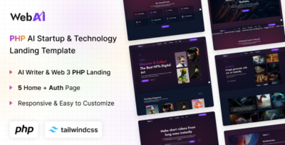 webai ai startup technology php landing template 1