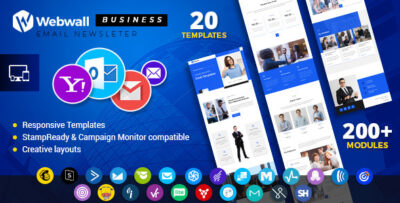 webwall business responsive email newsletter v14
