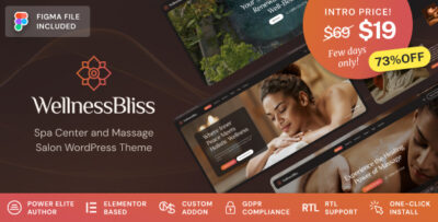 wellness bliss massage salon spa wordpress theme