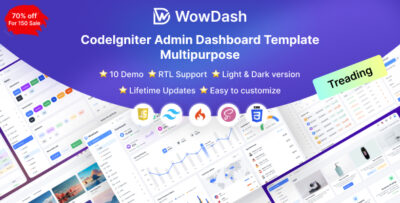 wowdash tailwind css multipurpose admin dashboard codeigniter template