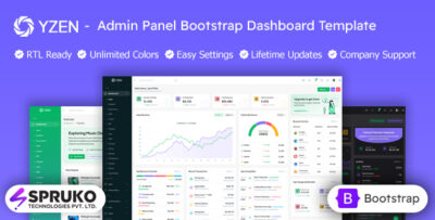 yzen html admin panel bootstrap dashboard template