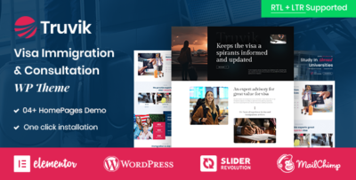 Truvik Immigration Consulting WordPress Theme RTL