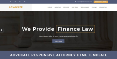 advocate law firm onepage html template