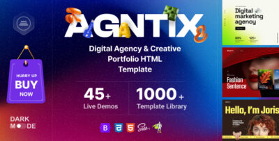 agntix digital agency creative portfolio html template