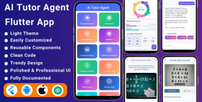 ai tutor agent flutter app maths homework helper ai math solver app ai assistant