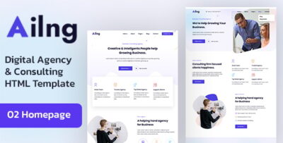 ailng digital agency consulting html template