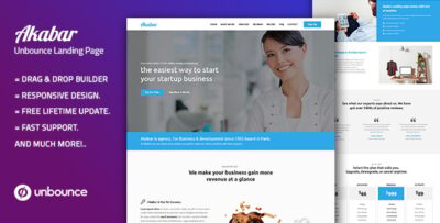akabar — multi purpose template with unbounce page builder