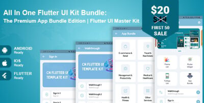 all in one flutter ui kit bundle the premium ui master kit with app bundle edition