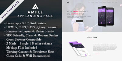 ample all in one app landing page